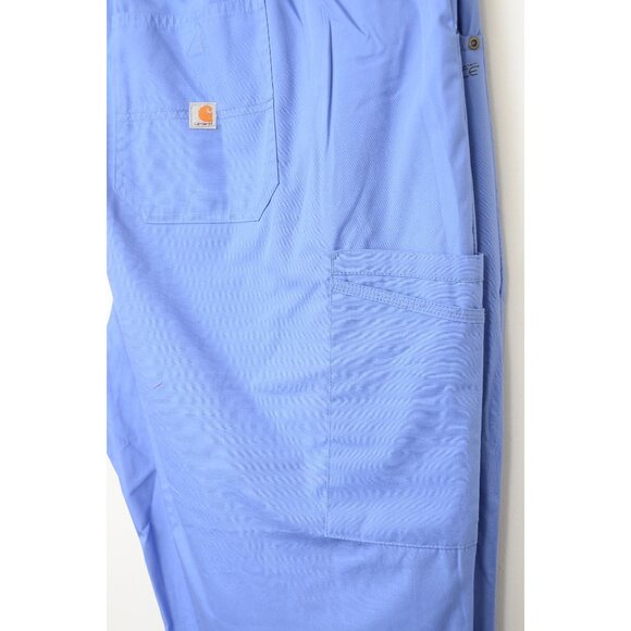 Carhartt C55101X Force Rockwall Men's Big & Tall Blue Scrub Pants Size: 5X - Picture 3 of 11